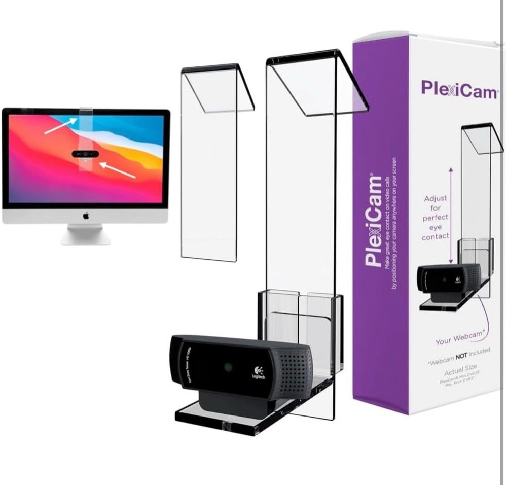 PlexiCam Pro V2 | Center Screen/Middle Screen Webcam Mount | Position Any Webcam