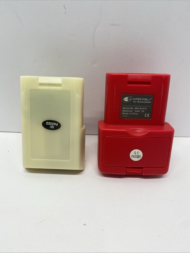 Nyko HyperPak Plus N64 Rumble Pack (red) & Force Pack For Nintendo 64- Untested