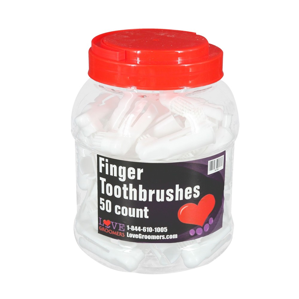 Groomer Essentials Finger Toothbrushes - 50 Count