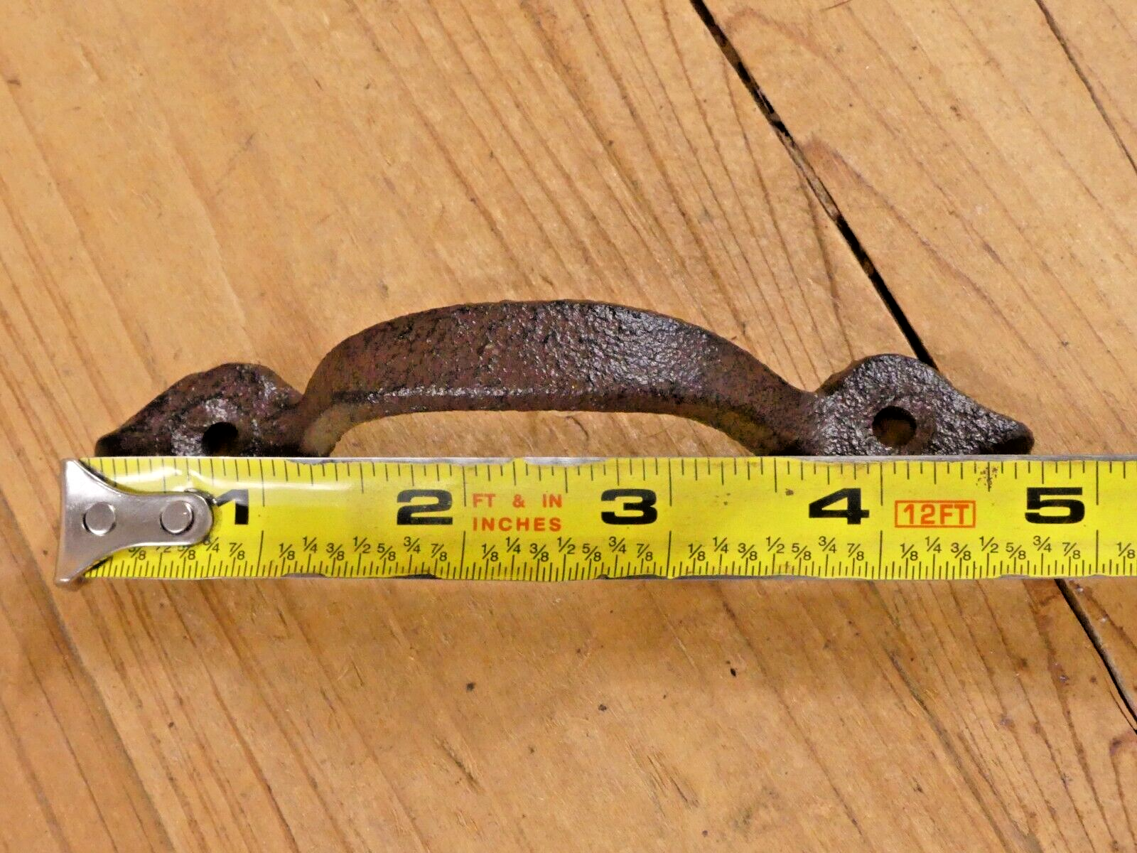 24 Rustic Cabinet Handle Cast Iron Drawer Pull Door Antique Style 4 5/8" Farm