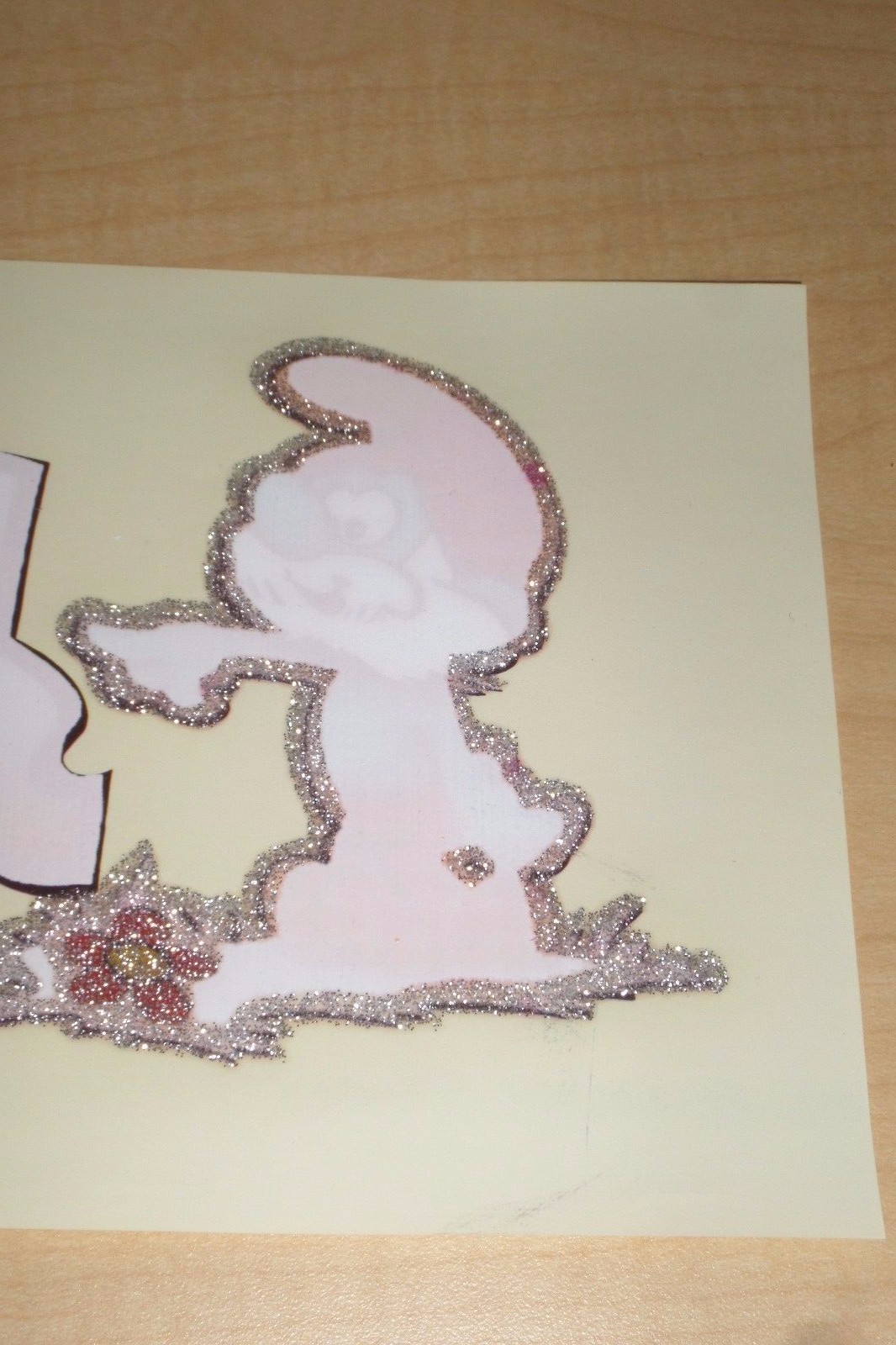 VINTAGE PAPA SMURF GLITTER SHIRT HEAT PRESS / IRON ON TRANSFER SHEET