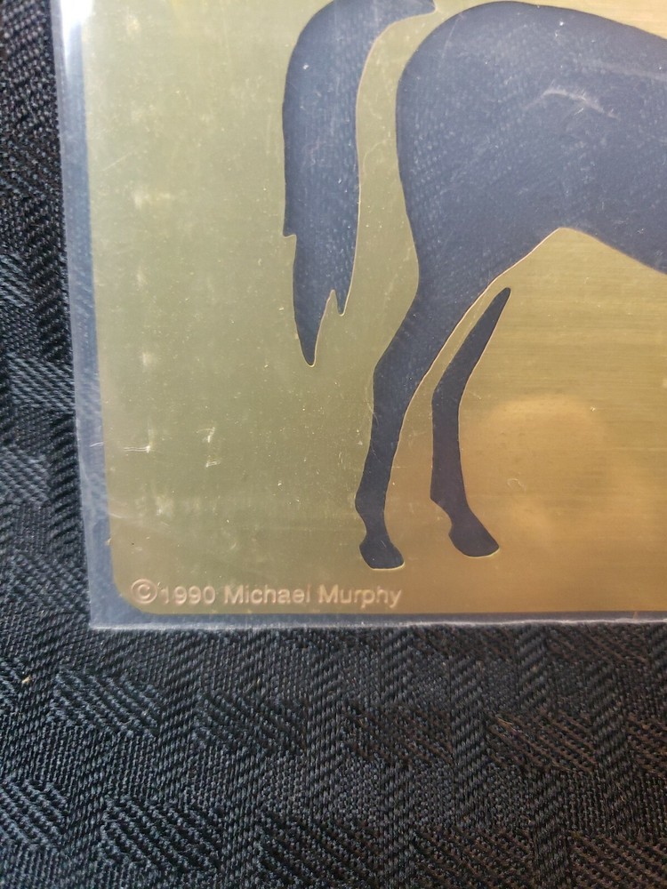 1990 Michael Murphy Brass Horse Stencil