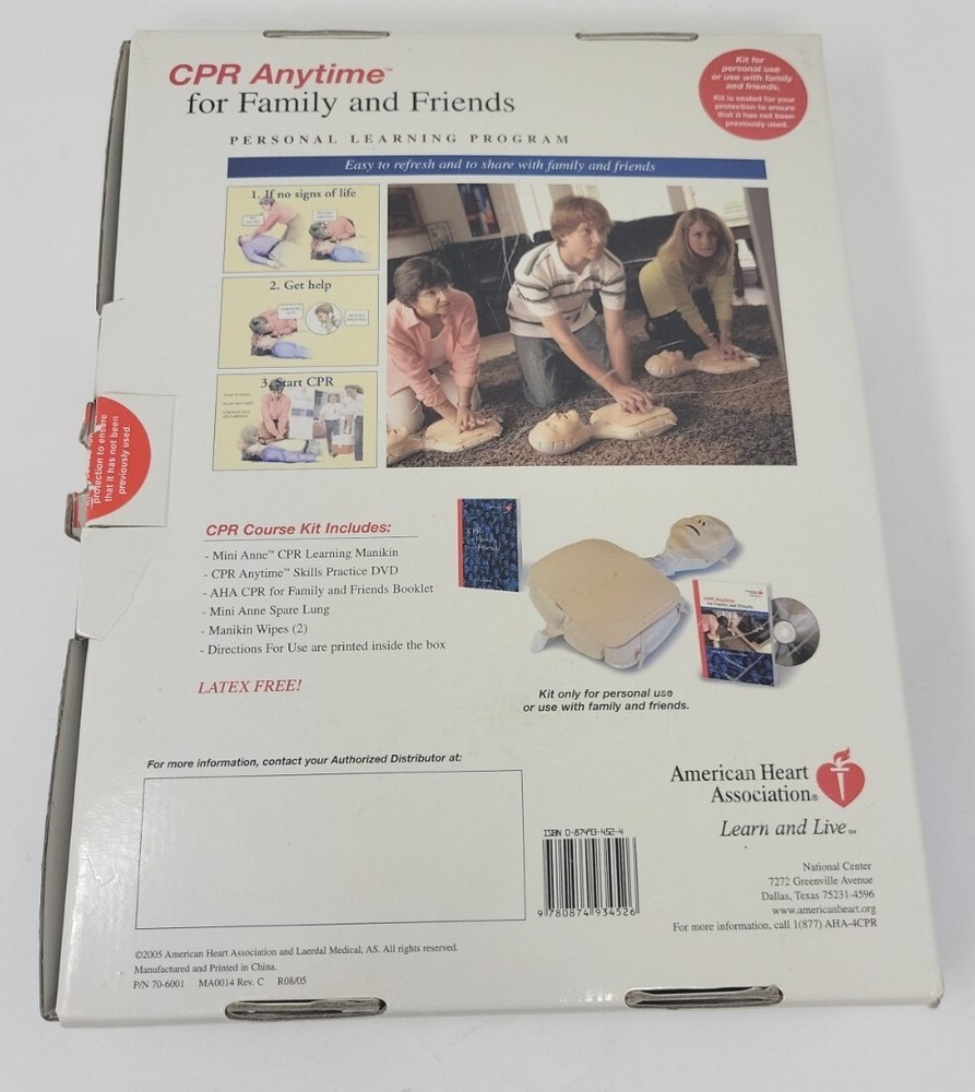 CPR Anytime Family And Friends Personal Learning Program Full Kit