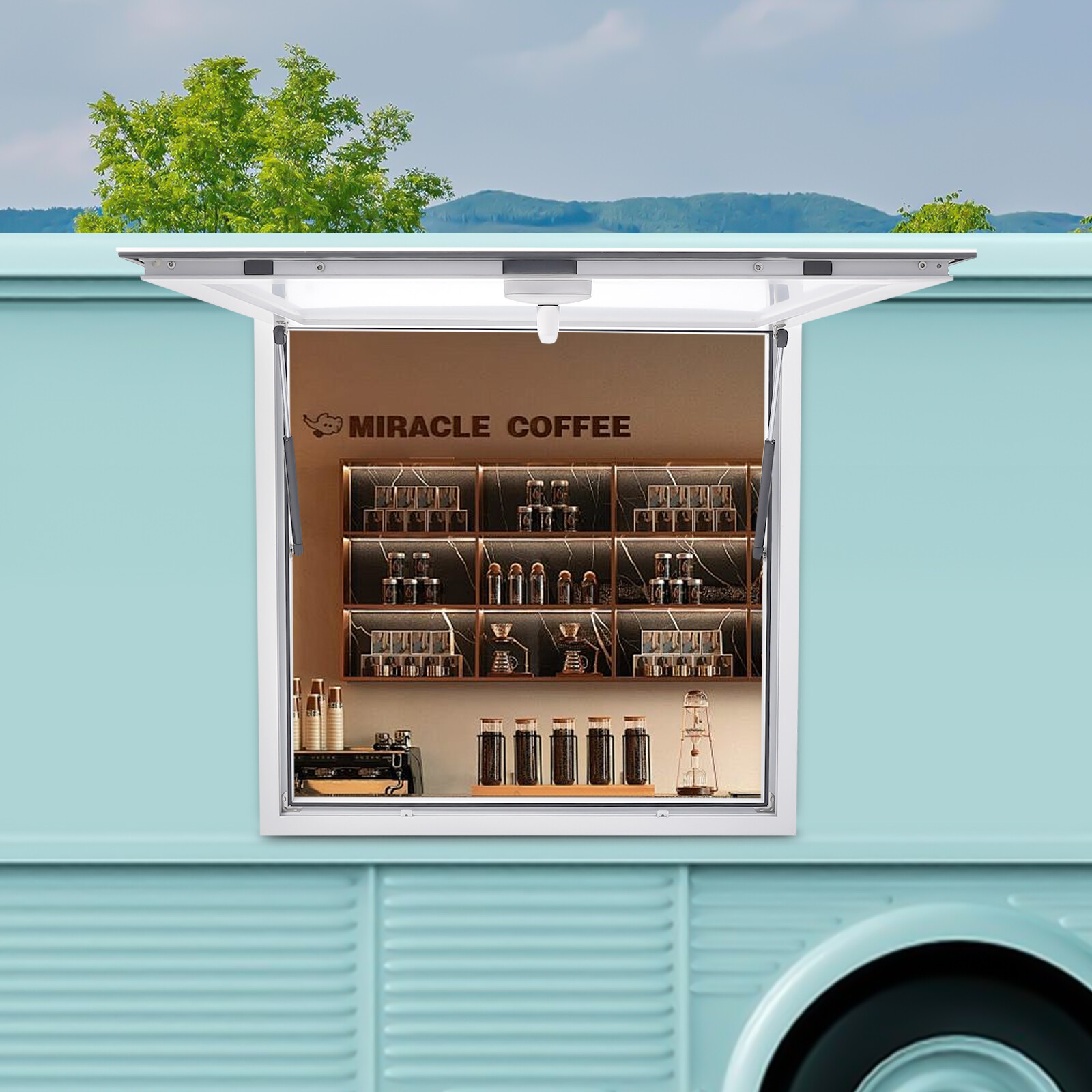 NEW 36"L x 36"W Concession Stand Serving Window Food Truck Service Awning