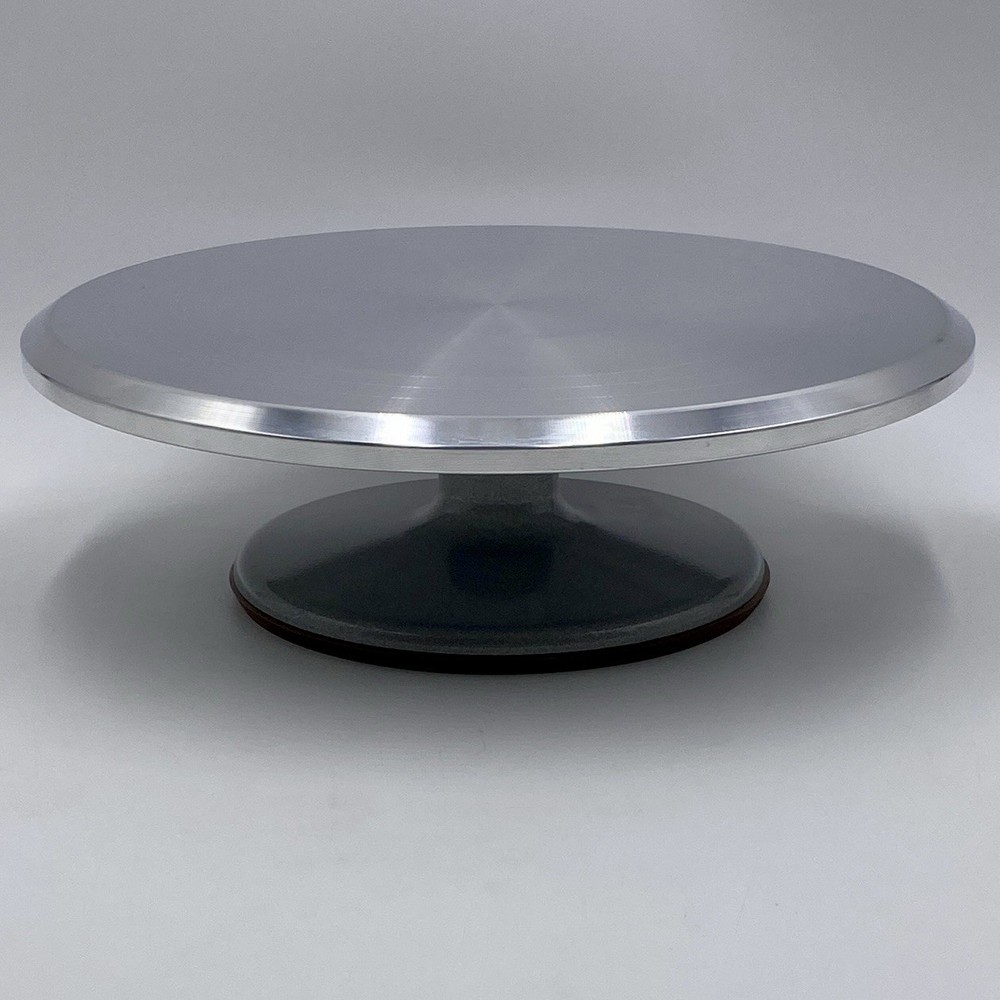 12" Aluminum Rotating Professional Cake Decorating Stand Rubber Bottom