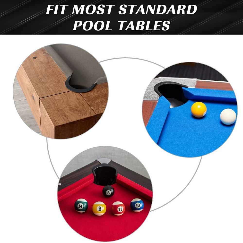 Pool Table Pocket Liners 6 Pc Billiards Liners Replacements 4 Corner 2 Side P...
