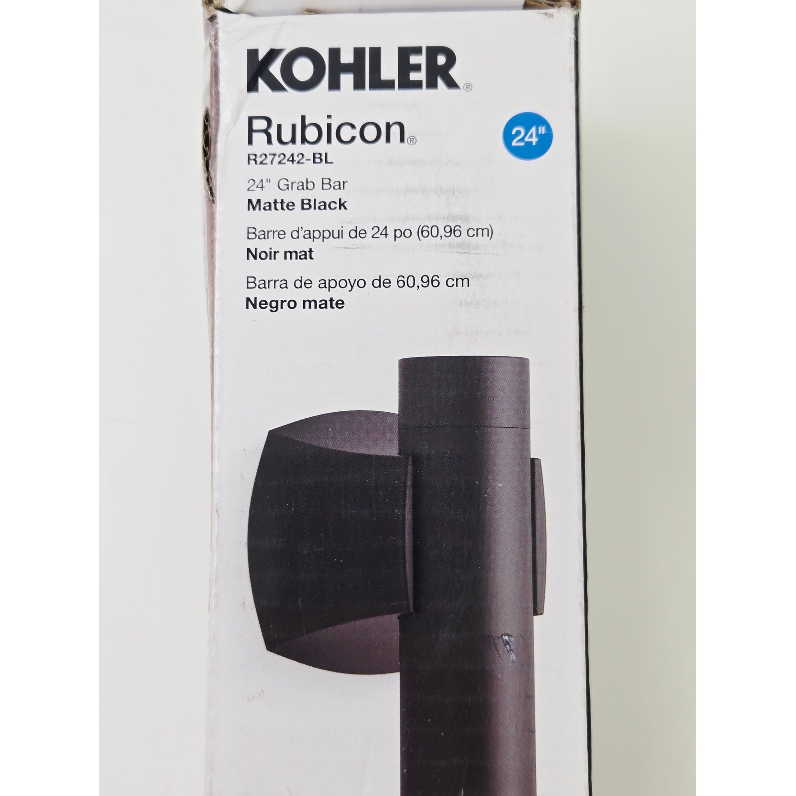 Kohler R27242-BL Rubicon 24" Grab Bar - Matte Black