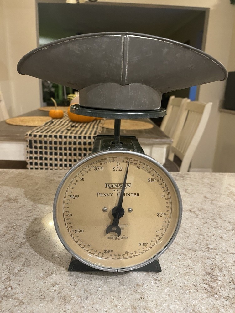 1930 VINTAGE HANSON PENNY COUNTER SCALE