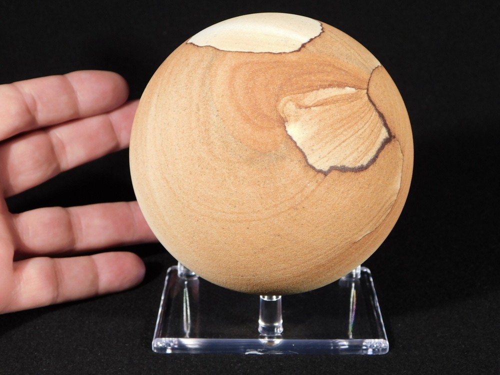 Heavy Duty THREE Post SPHERE Display Stand LARGER Size Clear Acrylic