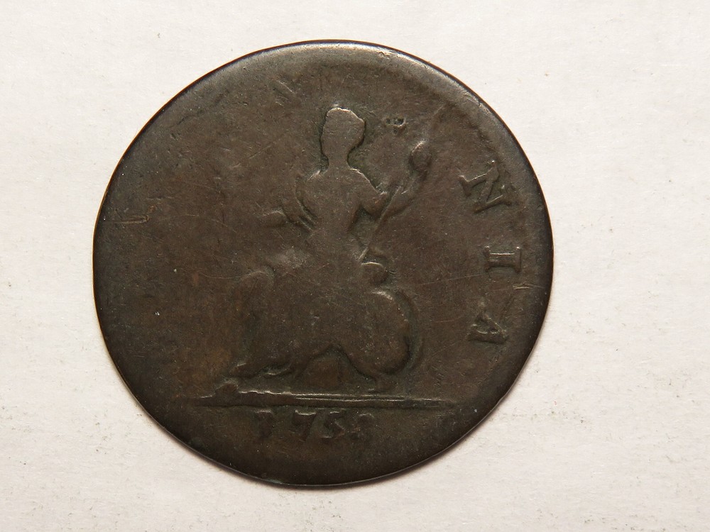 1754 Great Britain Farthing