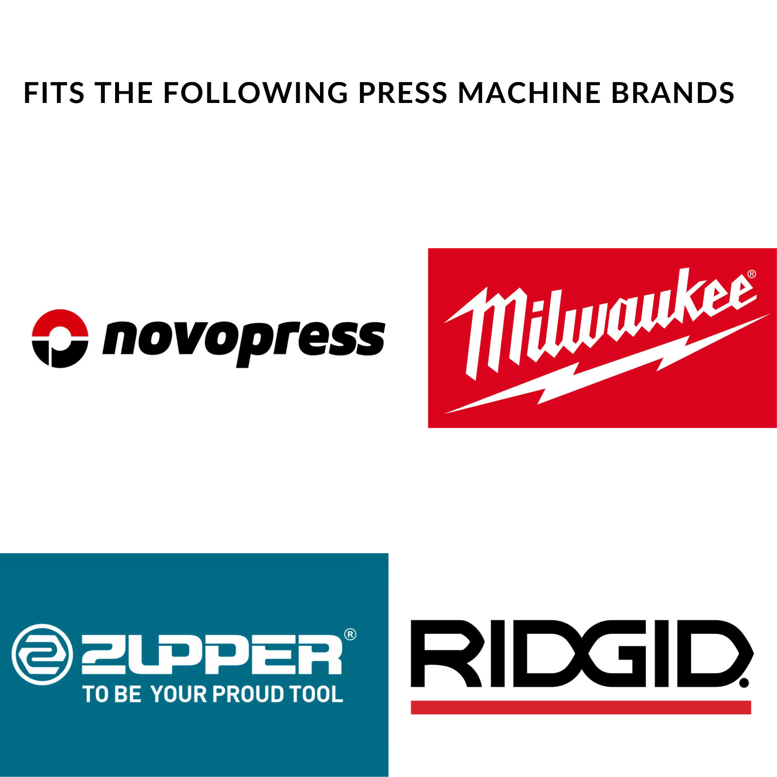 Universal Copper Pipe Press Jaw for US Standard Fittings 1/2”–1” Crimp Tool