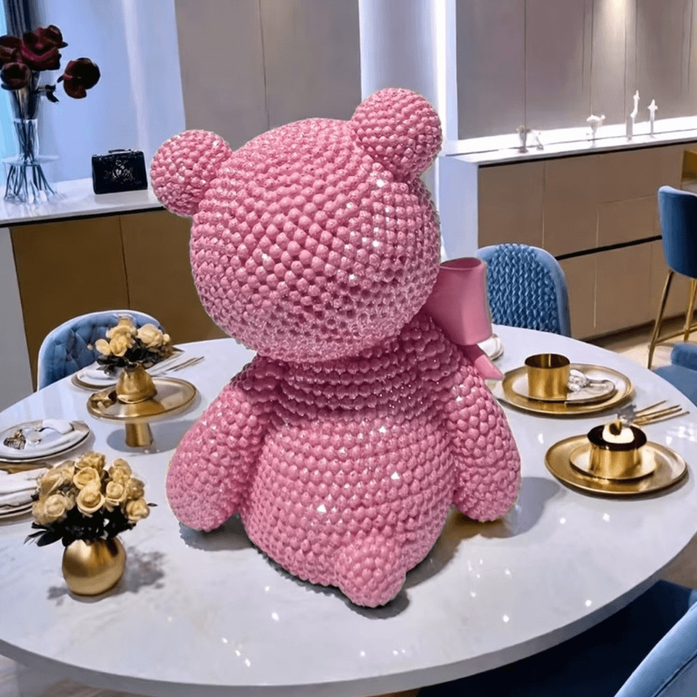 Pink Teddy Bear Home Accent Decor