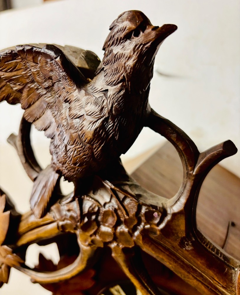 EXCEPTIONAL, LARGE,ANTIQUE, BLACK FOREST CUCKOO CLOCK