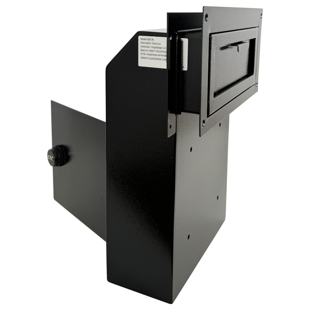 OPEN BOX Locking Door Drop Box with Combination Lock – Mailbox with Rear Access