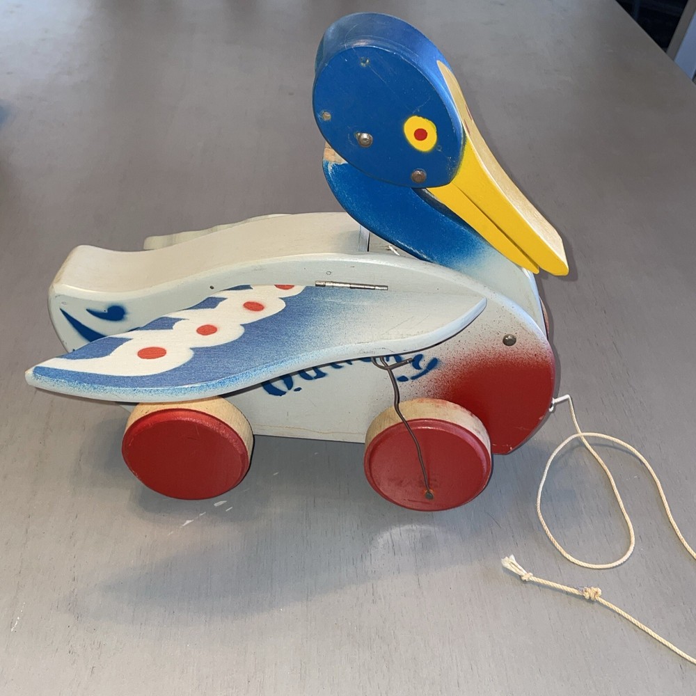 Vintage Wooden Duck Pull Toy