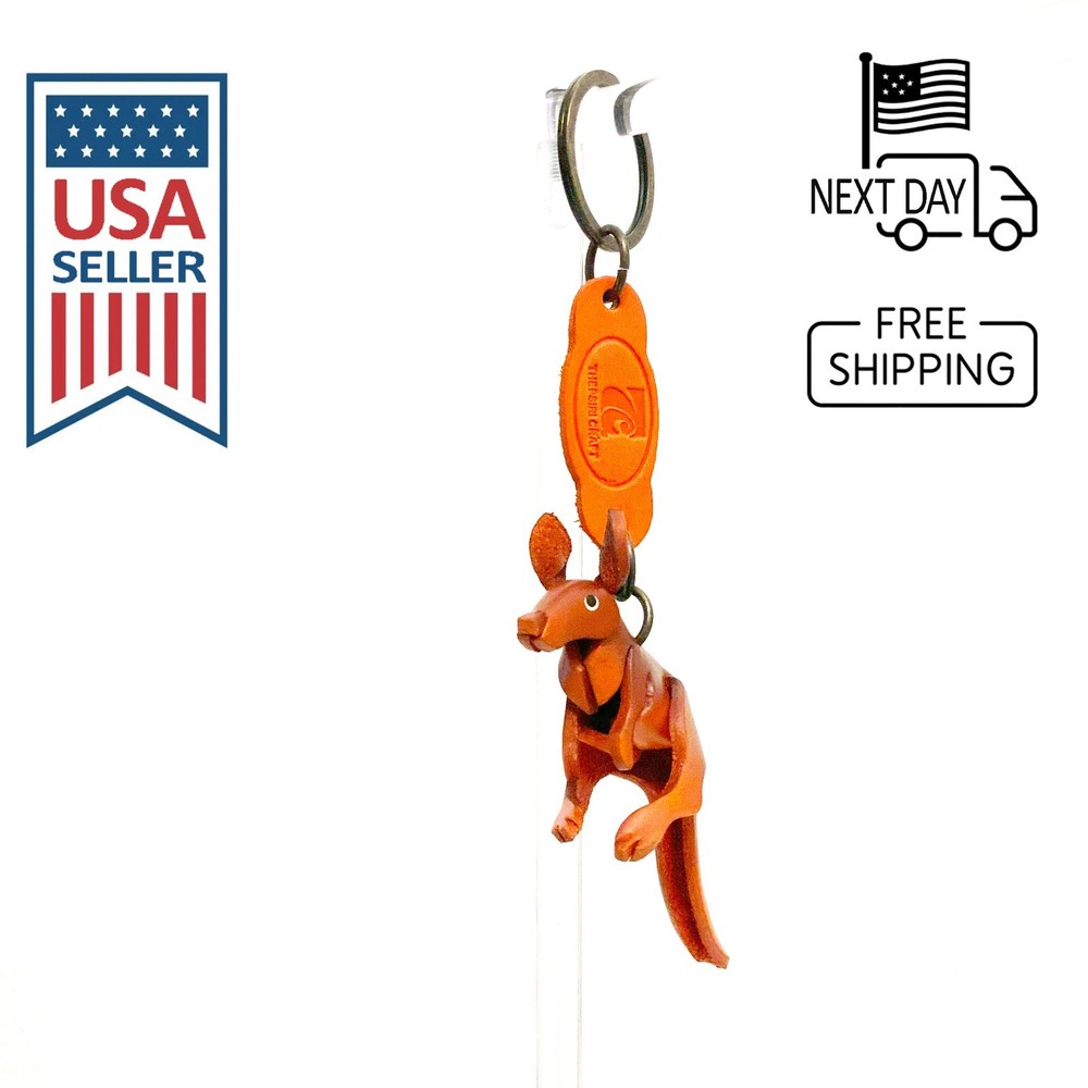 Kangaroo Handmade Leather Keyring