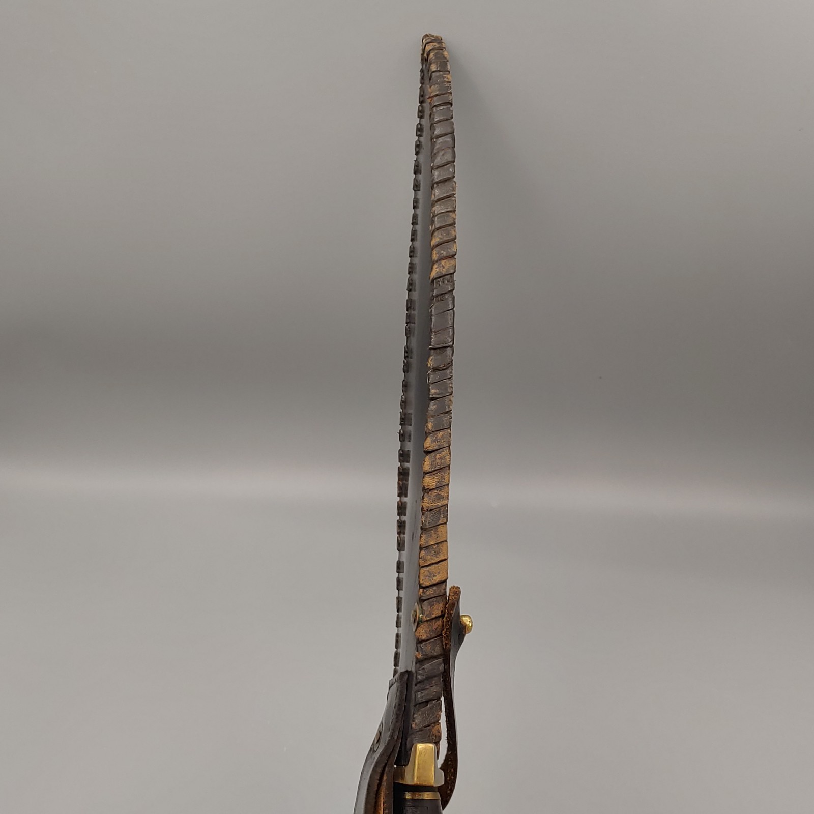 VTG Custom Arkansas Toothpick Knife Dagger w/ Sheath 19" walnut/brass handle 12"