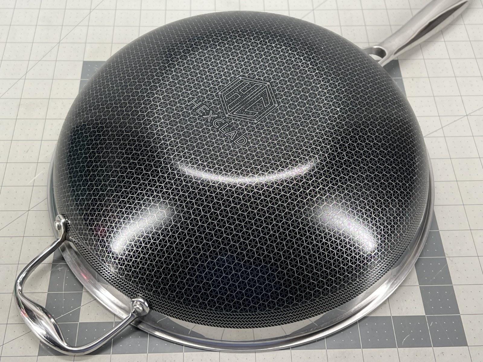 HexClad Hybrid Nonstick 12-Inch Wok Frying Pan (No Lid) - Used!