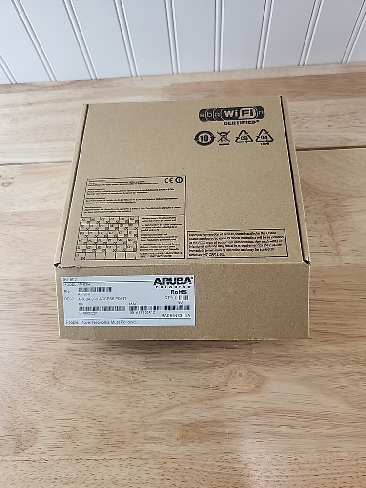 AP-93H Aruba Networks Wireless Access Point (No Cords)