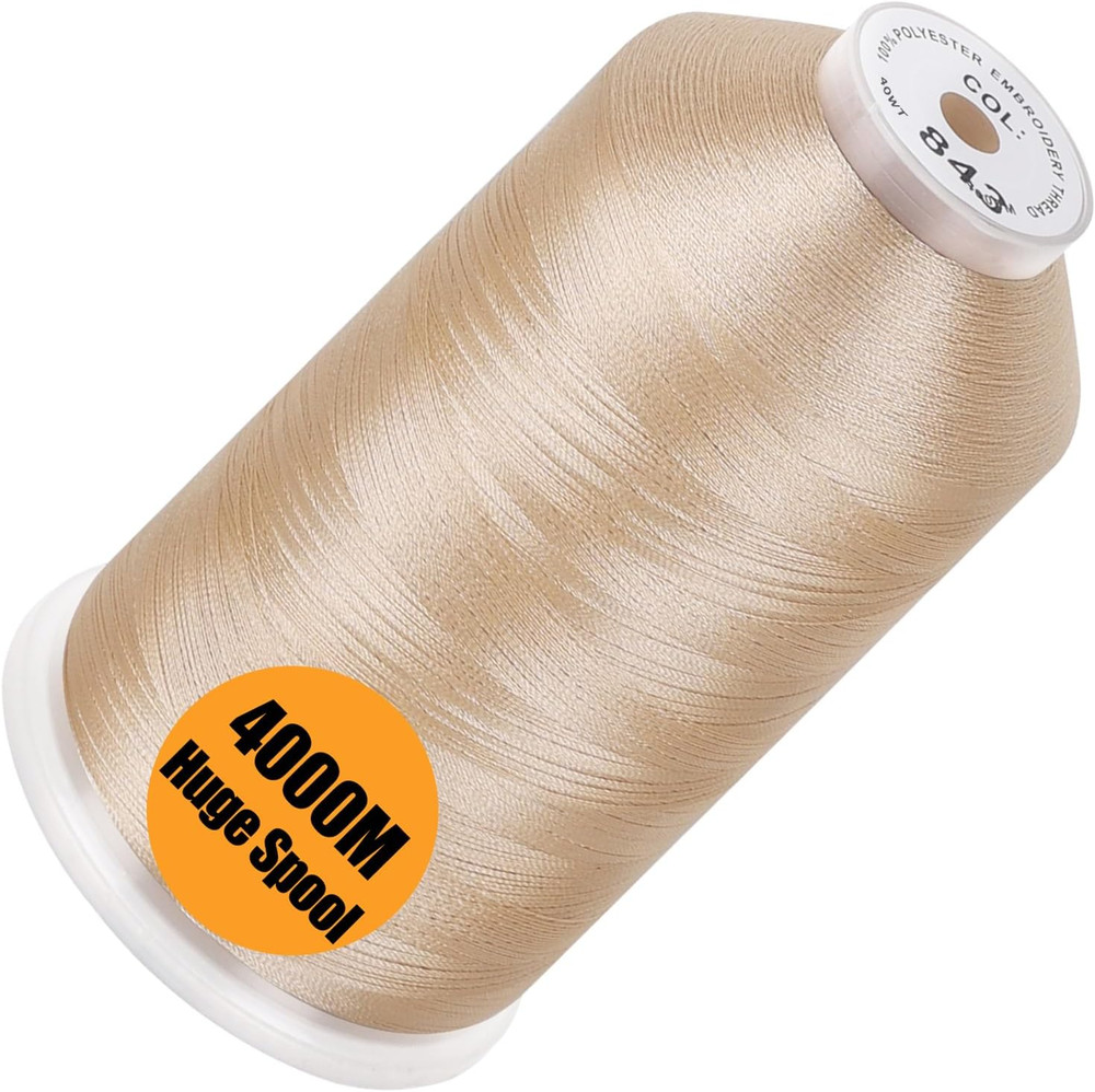 - Single Huge Spool 4000M Each Polyester Embroidery Machine Thread 40WT for Comm