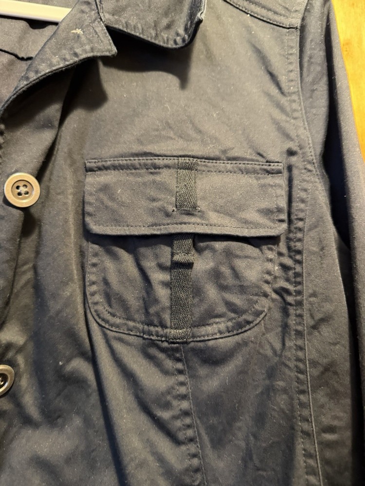 Black Utility Jacket with Front Pockets - Women's Lightweight EUC