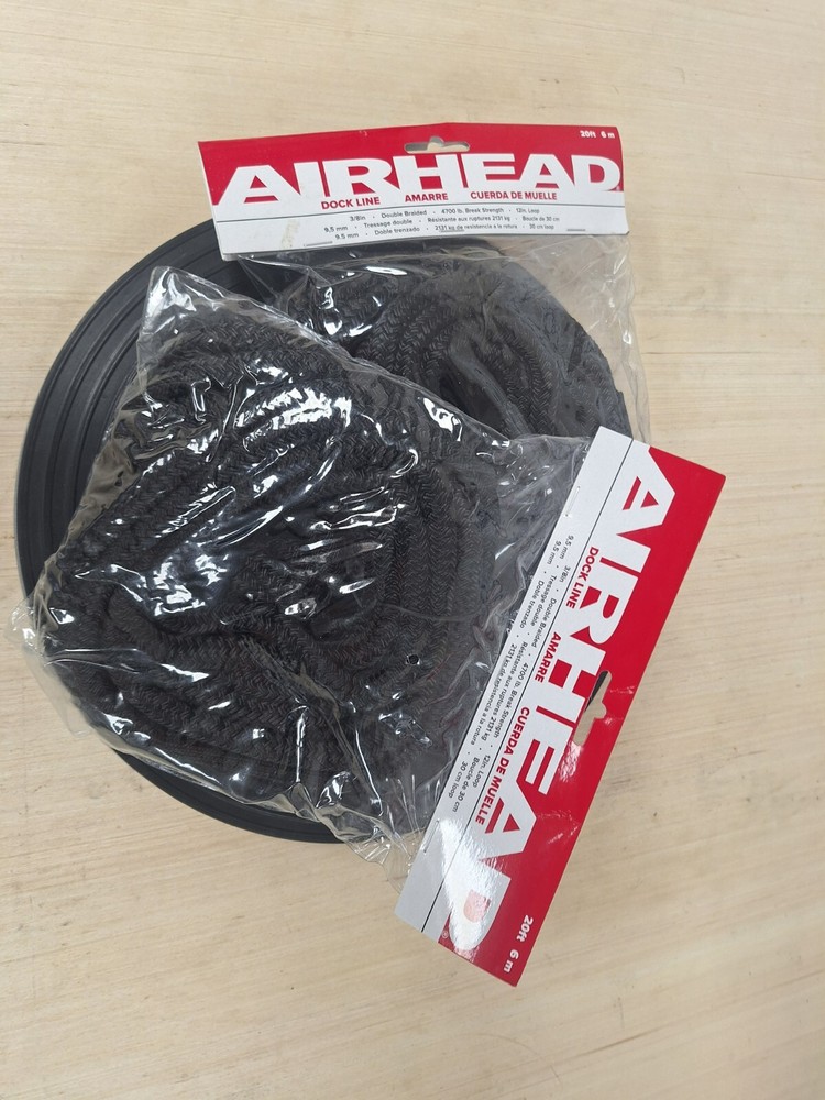 Airhead 2-Pack 3/8'' 20FT Nylon Boat Dock Line, 12" Loop