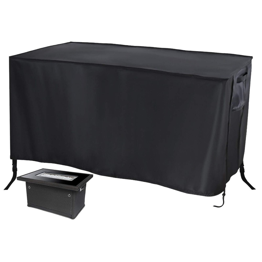 Fire Table Cover Rectangular 44 x 32 x 23 inch - Waterproof Windproof Anti-UV...