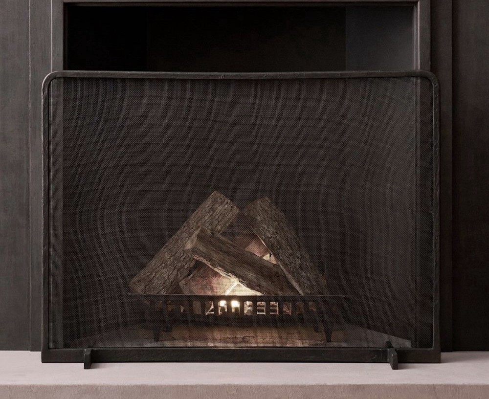 38in Small Fireplace Screen – Handcrafted Decorative Home Accent