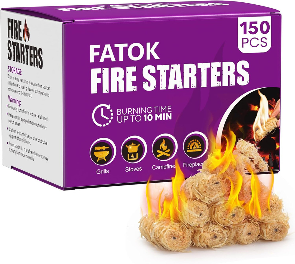 150Pcs Fire Starter, Natural Tumbleweed Fire Starters for Campfires, Fireplace,