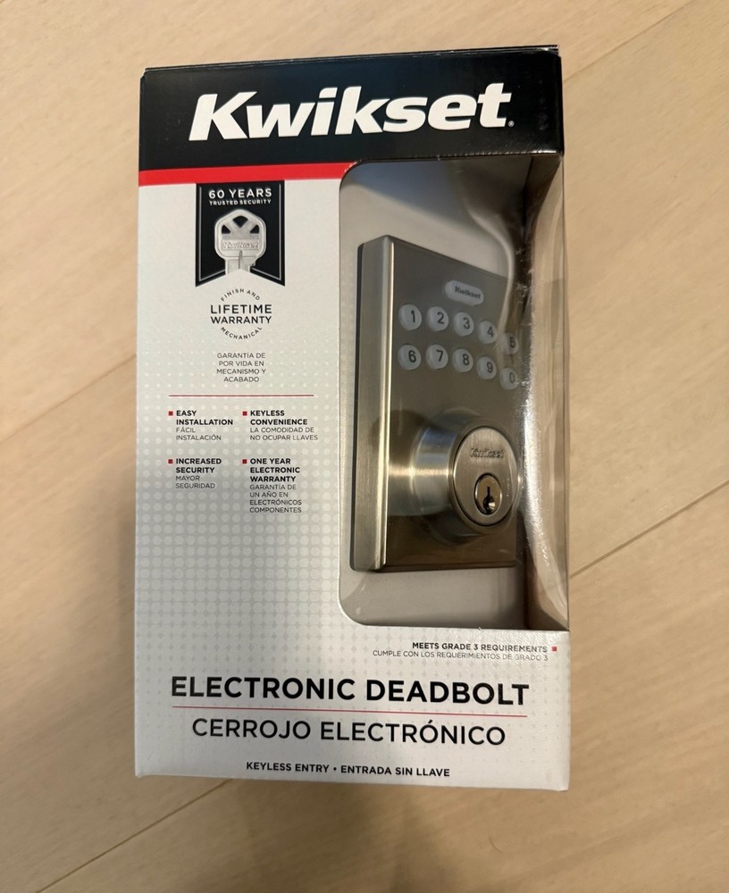 Kwikset SmartCode 264 Keyless Deadbolt Lock Satin Nickel, Auto-Lock