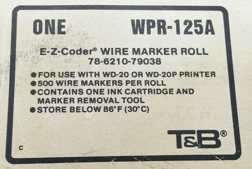 Thomas & Betts WPR-125A E-Z-Coder Wire Marker