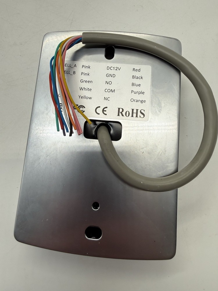 Universal Wired Access Control Metal Keypad 12V DC Door PIN Code & ID Card Key