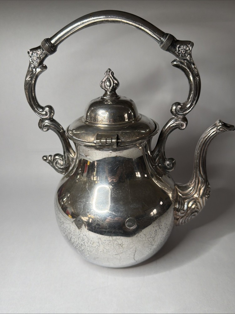 Sheridan Vintage Silver On Copper Teapot 11” Tall