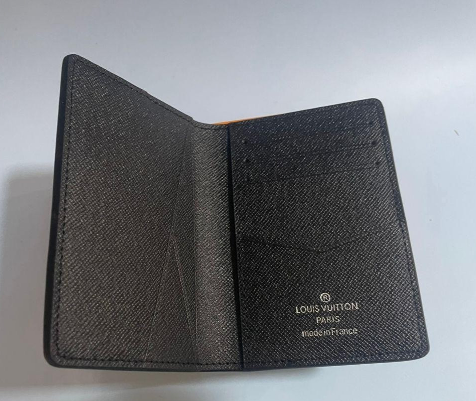 LV Louis Vuitton Pocket Organizer Monogram Eclipse Black