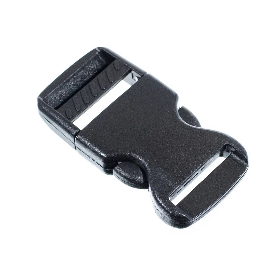 5 Pack Plastic Buckle Backpack Straps Webbing Black 1" or 3/4" Adjustable
