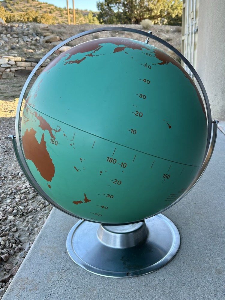 Large Vintage Military Project Globe - Nystrom 22”