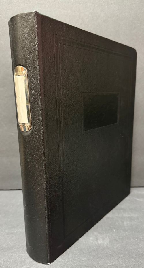 White Ace Specialty 3 ring binder w/page turners &  label holder # 100H