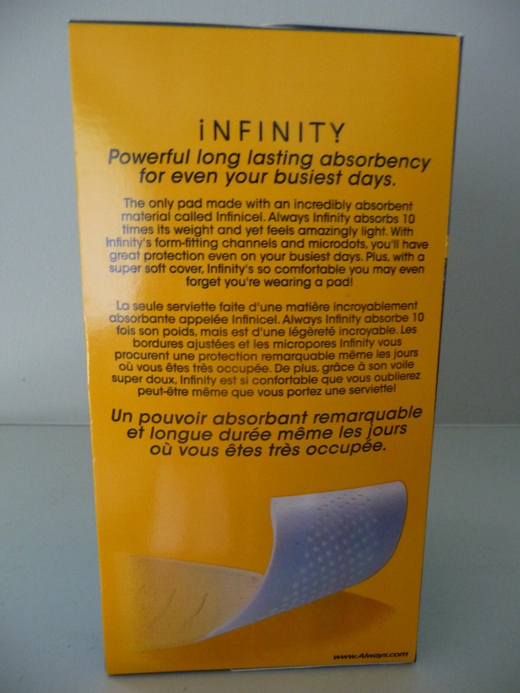 Always Infinity Flex Regular Flow Pads with Wings Unscented, 36Ct