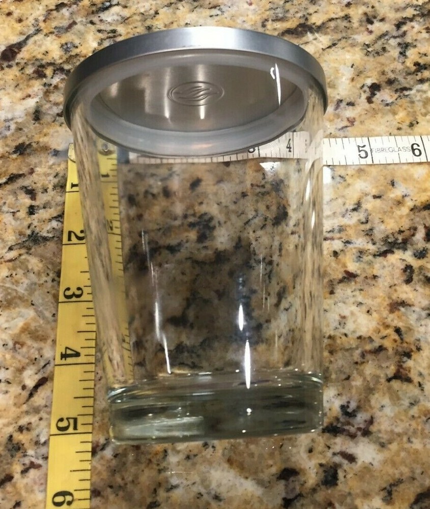 (5) Empty Candle Jars- (4) With Lids