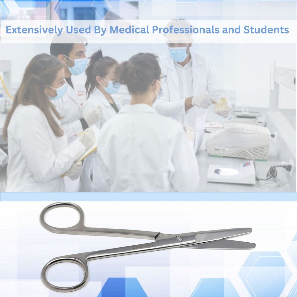 Operating Dissecting Surgical Scissors 4.5" Straight Sharp Blunt Blades