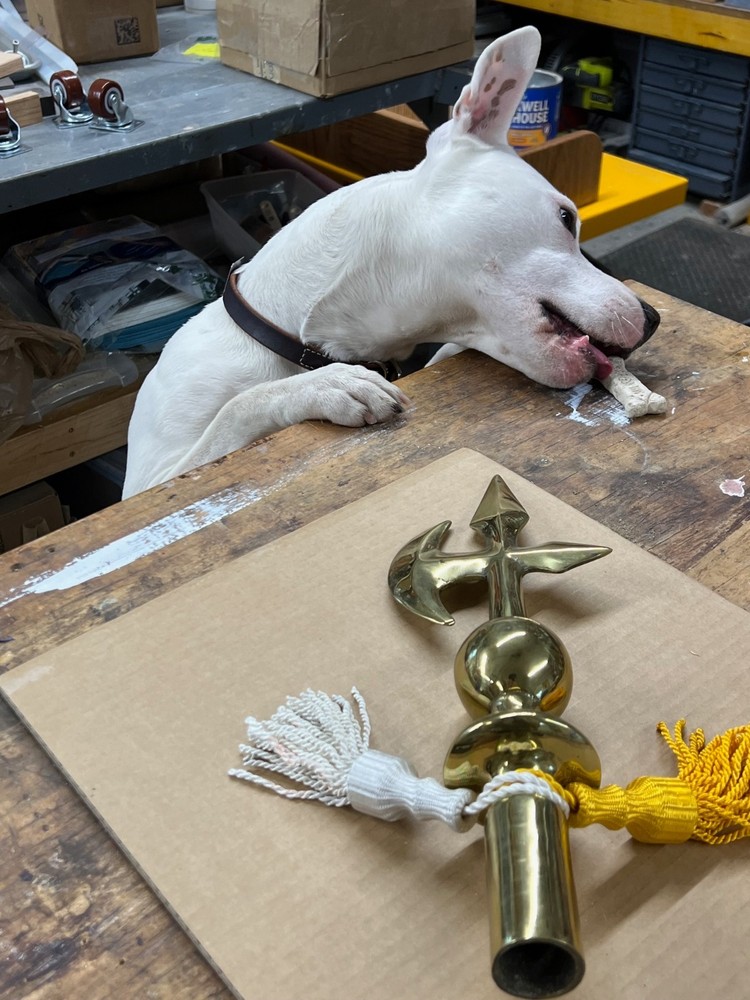 Solid Brass Ceremonial Halberd $100