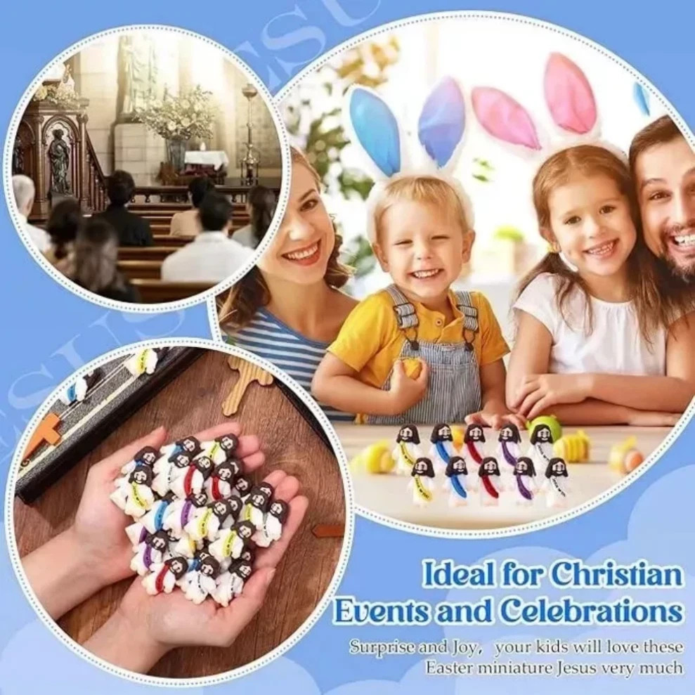 25 P Little Jesus Figures Original Design Jesus Love You Mini Rubber Jesus #/##