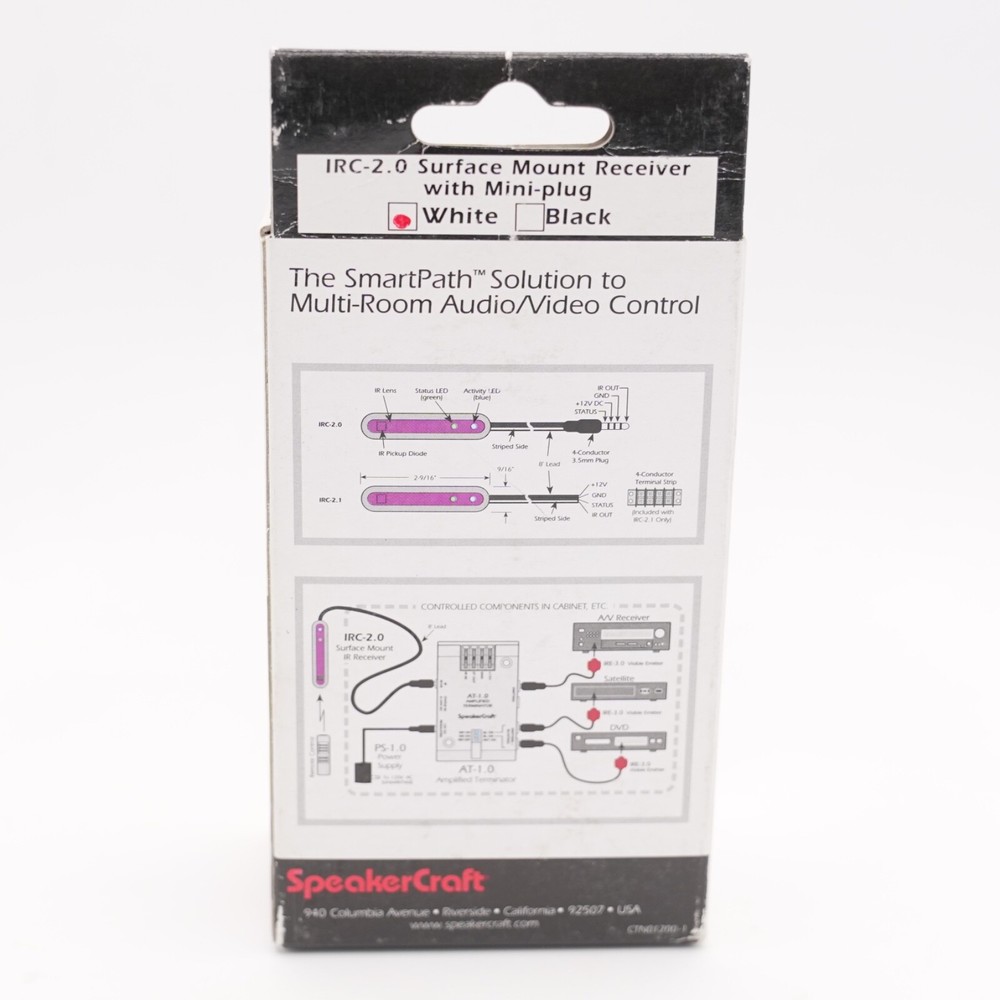 SpeakerCraft IRC-2.0 Surface Mount Mini IR Receiver (ELTR01200W)