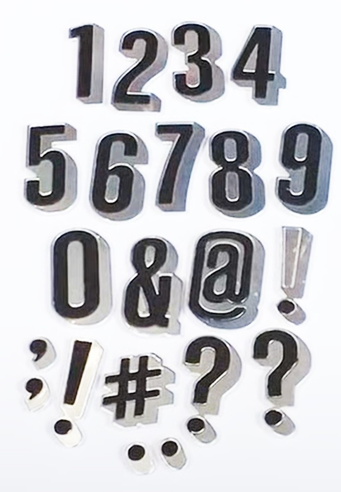 Sizzix Thinlits Alphanumeric Shadow Numbers 21pc set #664808 Retail $19.99 Holtz