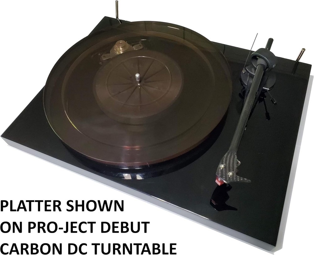 High-Density Dark Grey Acrylic Platter Upgrade for Select Turntables Models
