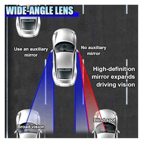 2PCS Rectangle Blind Spot Mirror for Car, Adjustable Wide Angle Mirror Framed