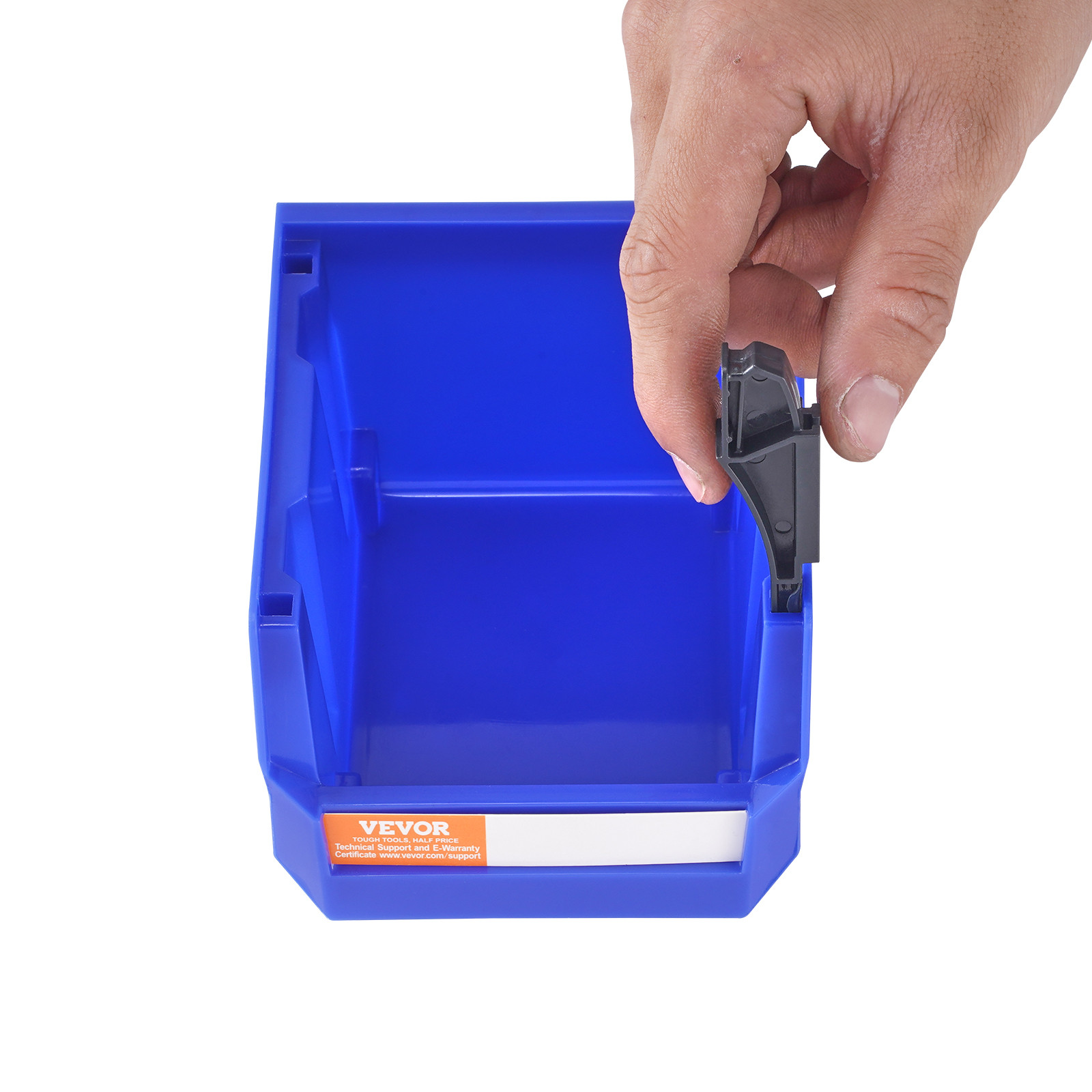 VEVOR Hanging Stackable Storage Bin Plastic Organizer Garage Box 24 PCS Blue/Red