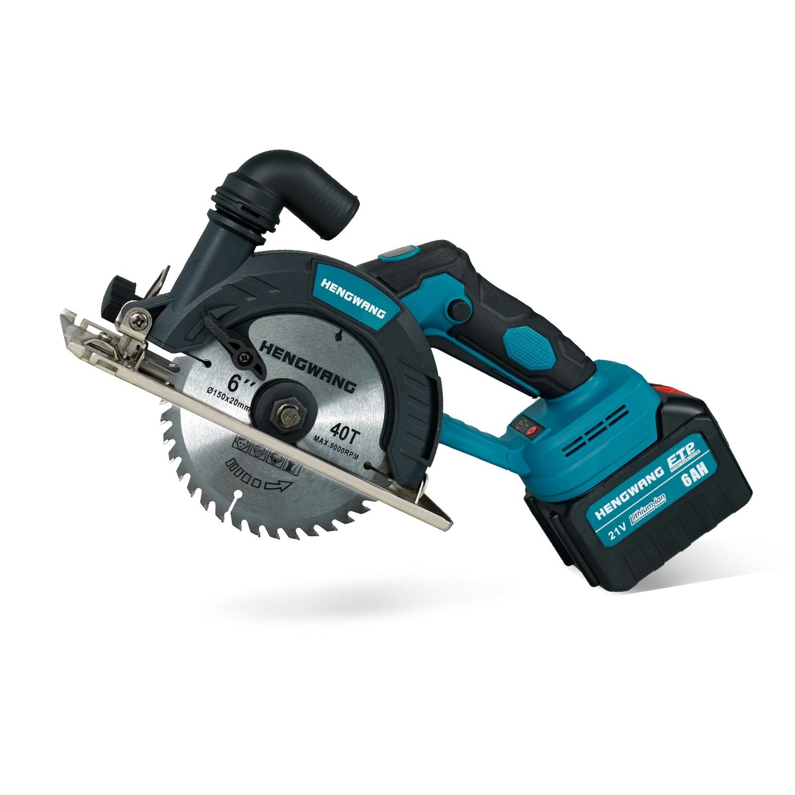 21V 6-1/2 inch Cordless Circular Saw with Two Batteries Two saw blades brand new