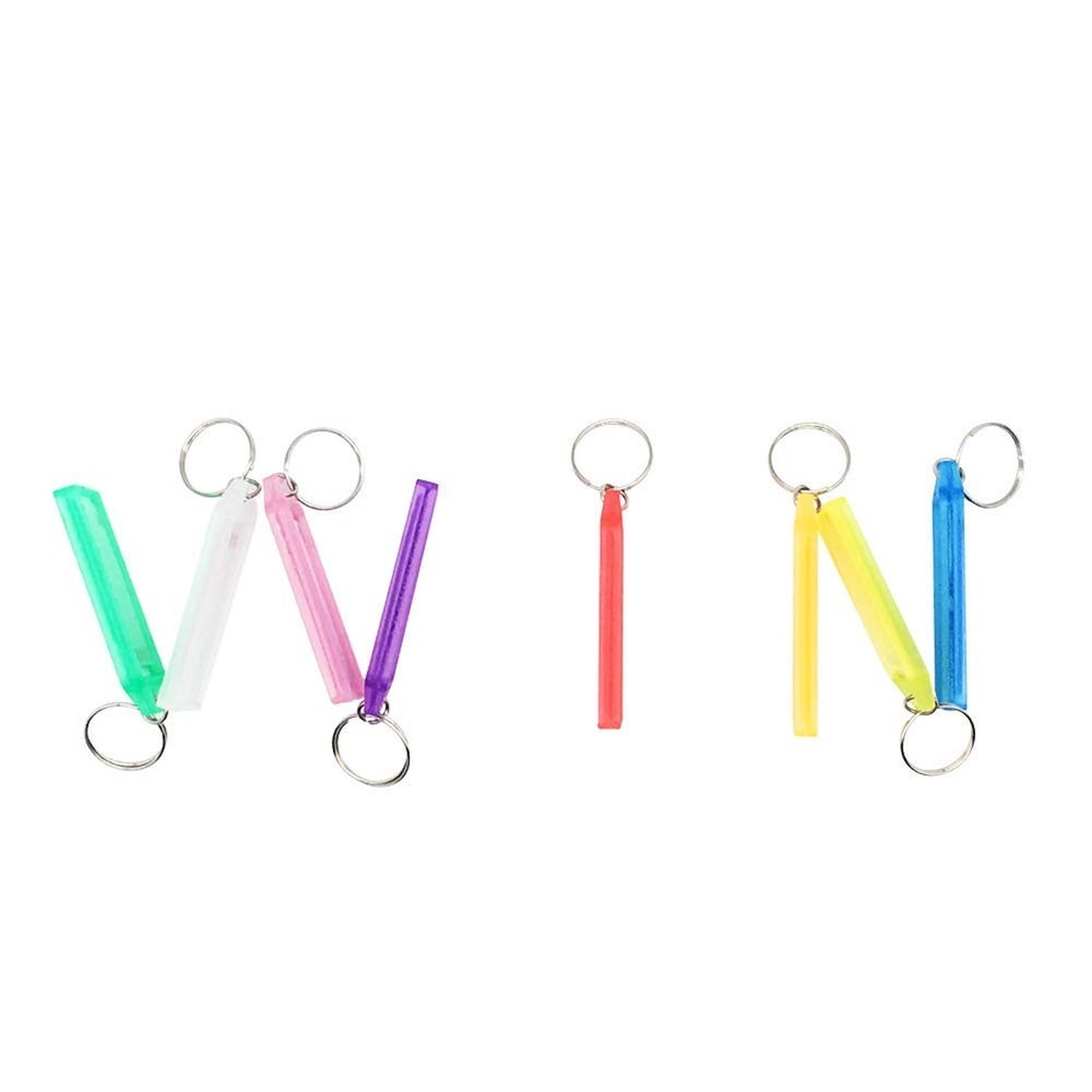 24 PCS PP Plastic Key Tags Identifier ID Labels with Split Ring Label Window ...