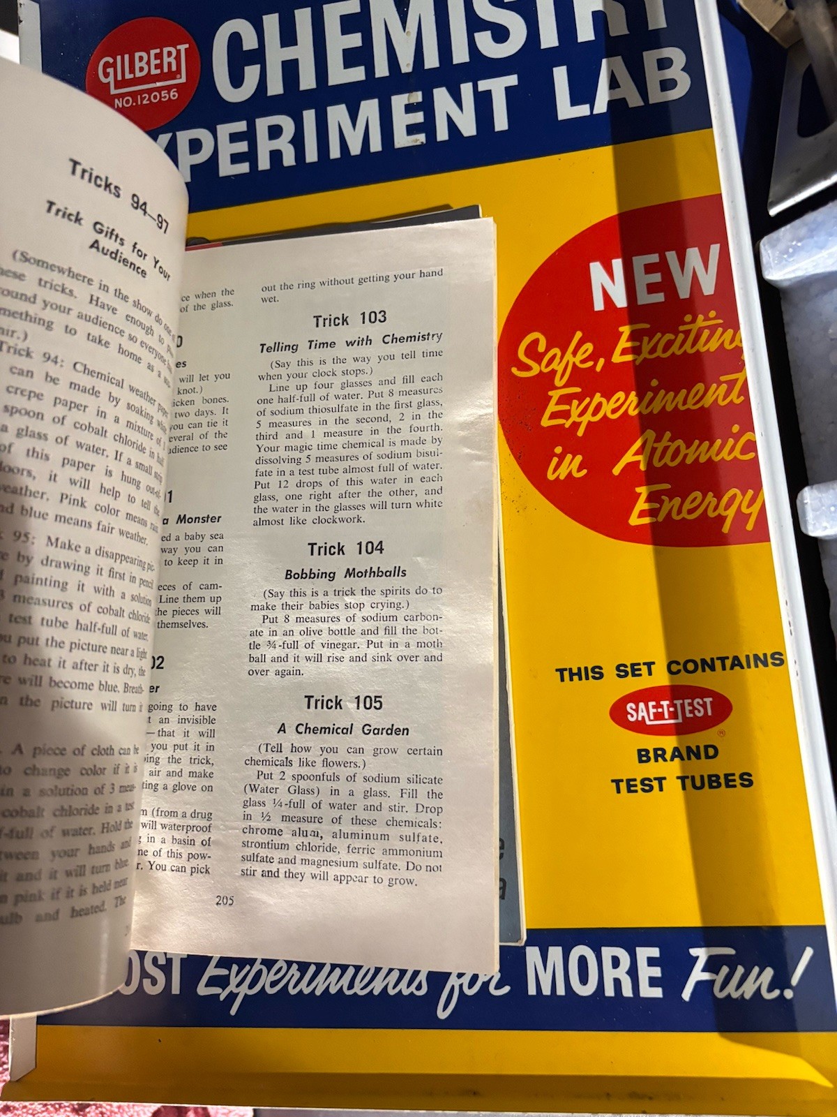 Vintage 1963 Gilbert Chemistry Lab Complete W/ Chemicals 100% Intact